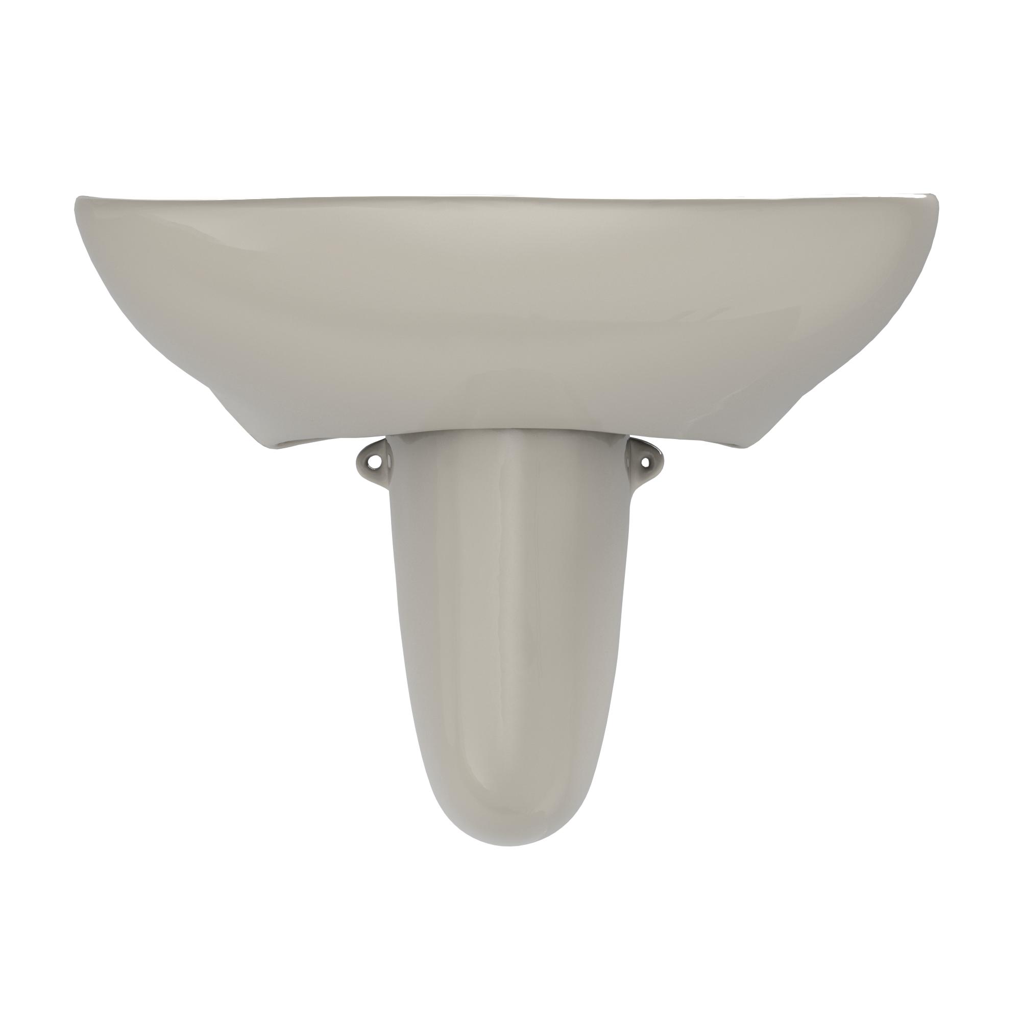 Toto® LHT242.4G#03 Elegant Contemporary Lavatory With Rear Overflow and Shroud, Prominence®, Oval Shape, 4 in Faucet Hole Spacing, 26 in W x 21-1/2 in D, Wall Mount, Vitreous China, Bone, Import