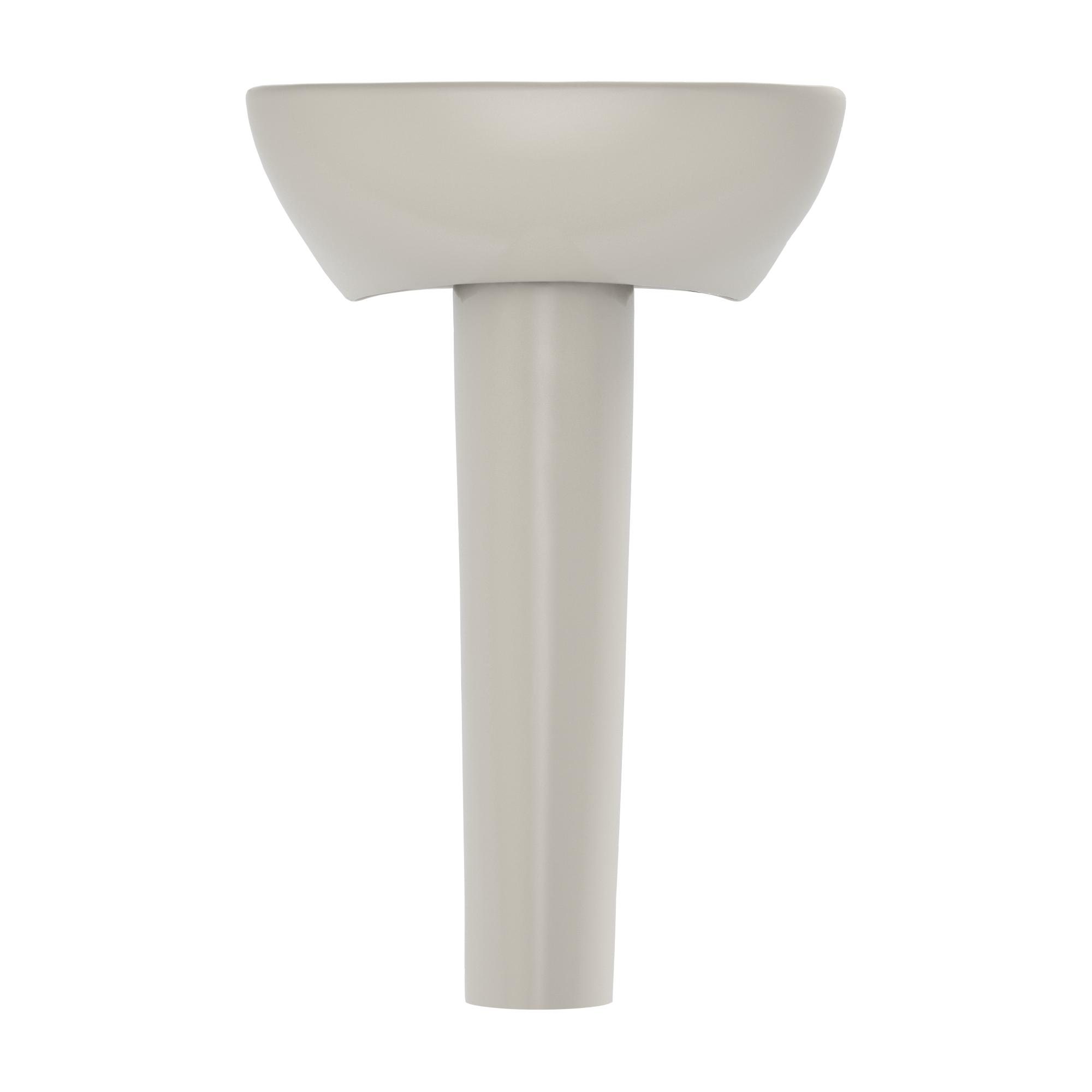 Toto® LPT241.8G#12 Elegant Lavatory With Rear Overflow, Supreme®, Oval Shape, 8 in Faucet Hole Spacing, 22-7/8 in W x 19-5/8 in D, Pedestal Mount, Vitreous China, Sedona Beige, Import