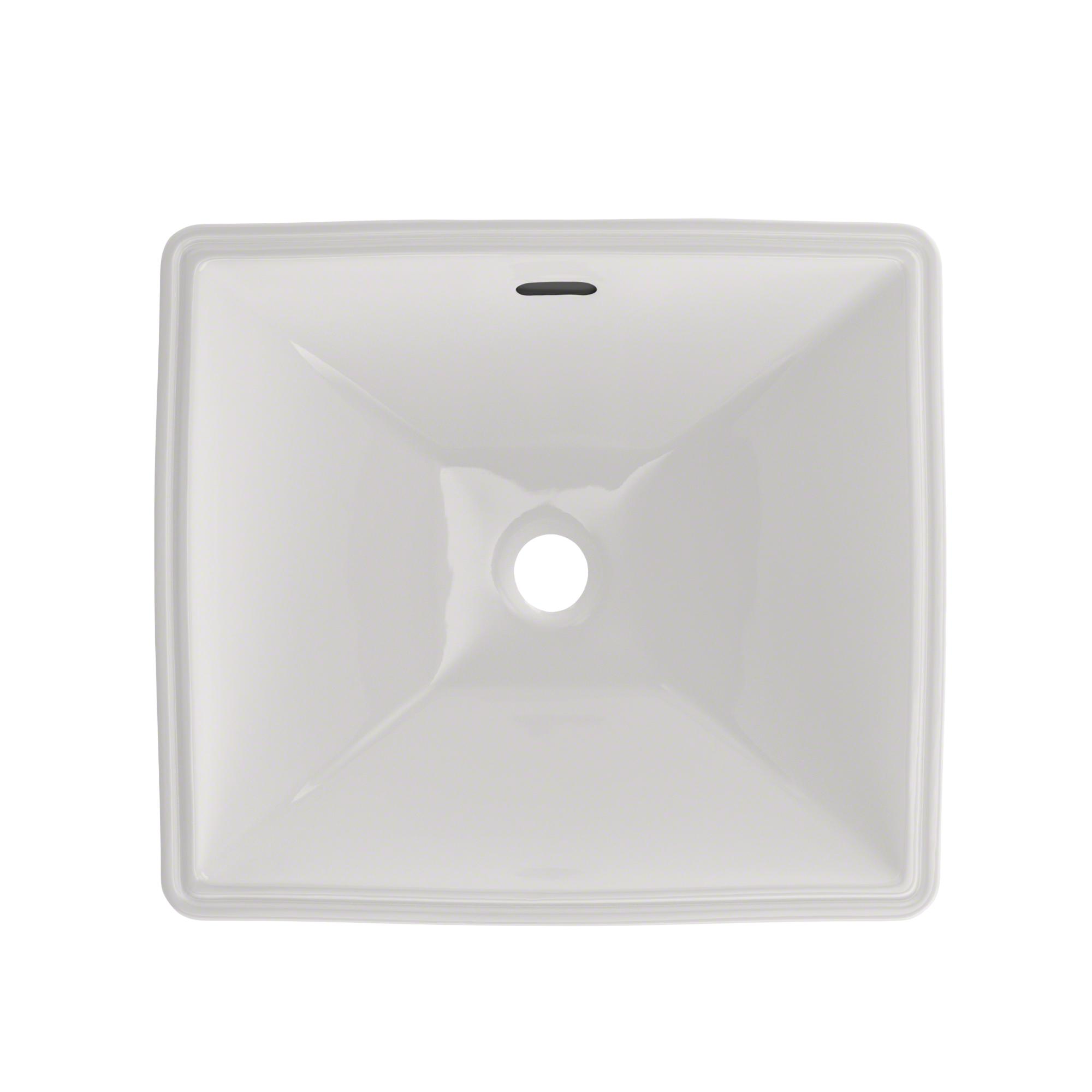 Toto® LT624G#11 Legato™ Contemporary Lavatory Sink With Rear Overflow, Rectangle Shape, 19 in W x 17 in D, Undercounter/Wall Mount, Vitreous China, Colonial White, Domestic