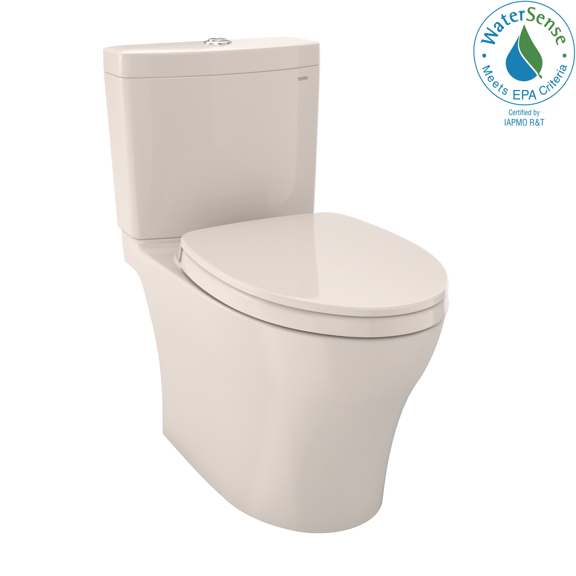 Toto® MS446124CUMG#12, Washlet®+ Aquia® IV 1G®, Elongated Bowl, 15-9/16 in H Rim, 12 in Rough-In, 0.8/1 gpf Flush Rate, Sedona Beige, Import