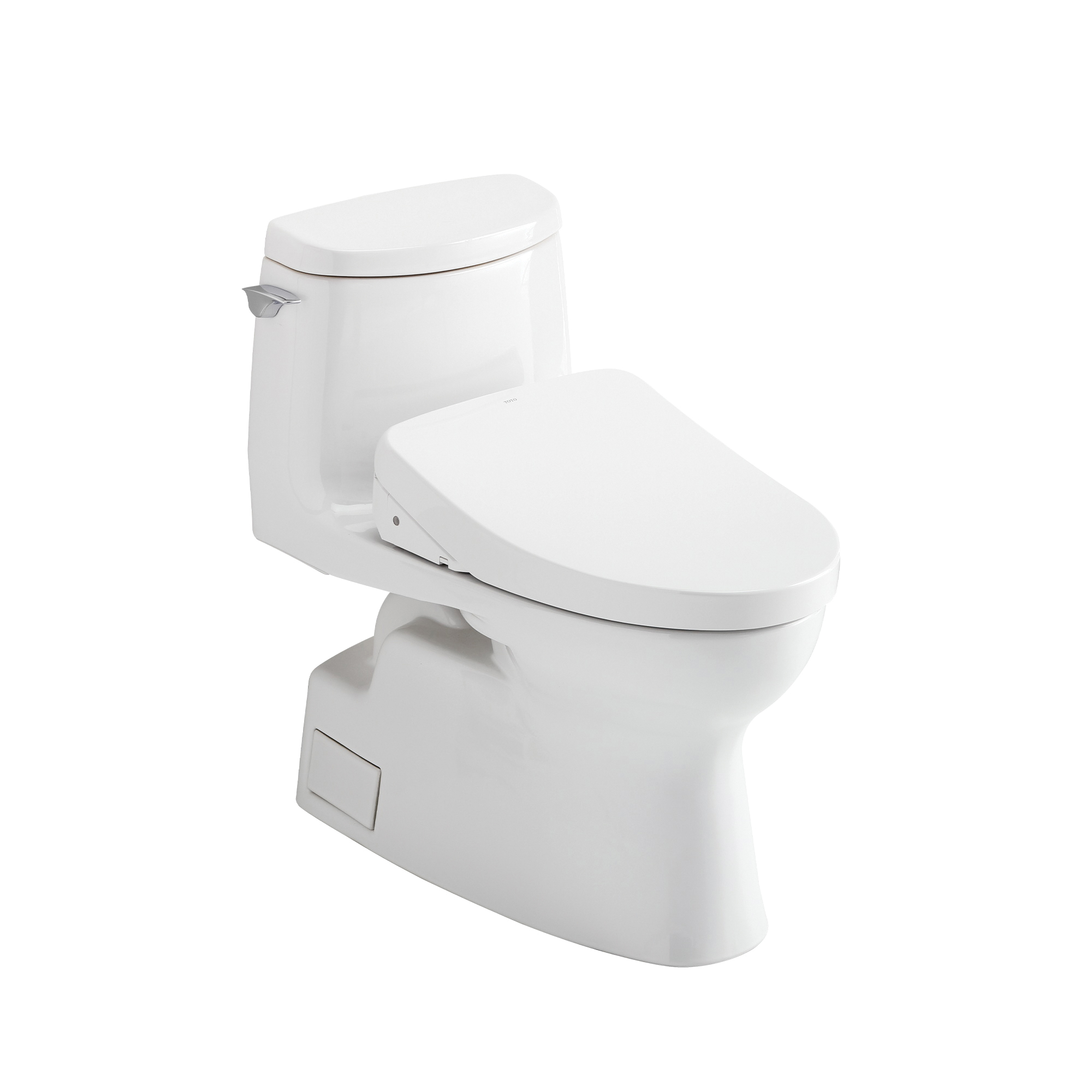 Toto® MW6143056CUFGA#01 Universal Height 1-Piece Toilet With CEFIONTECT™ Ceramic Glaze, T40 Washlet®+ Carlyle® II 1G®, Elongated Bowl, 16-1/8 in H Rim, 12 in Rough-In, 1 gpf, Cotton White, Import