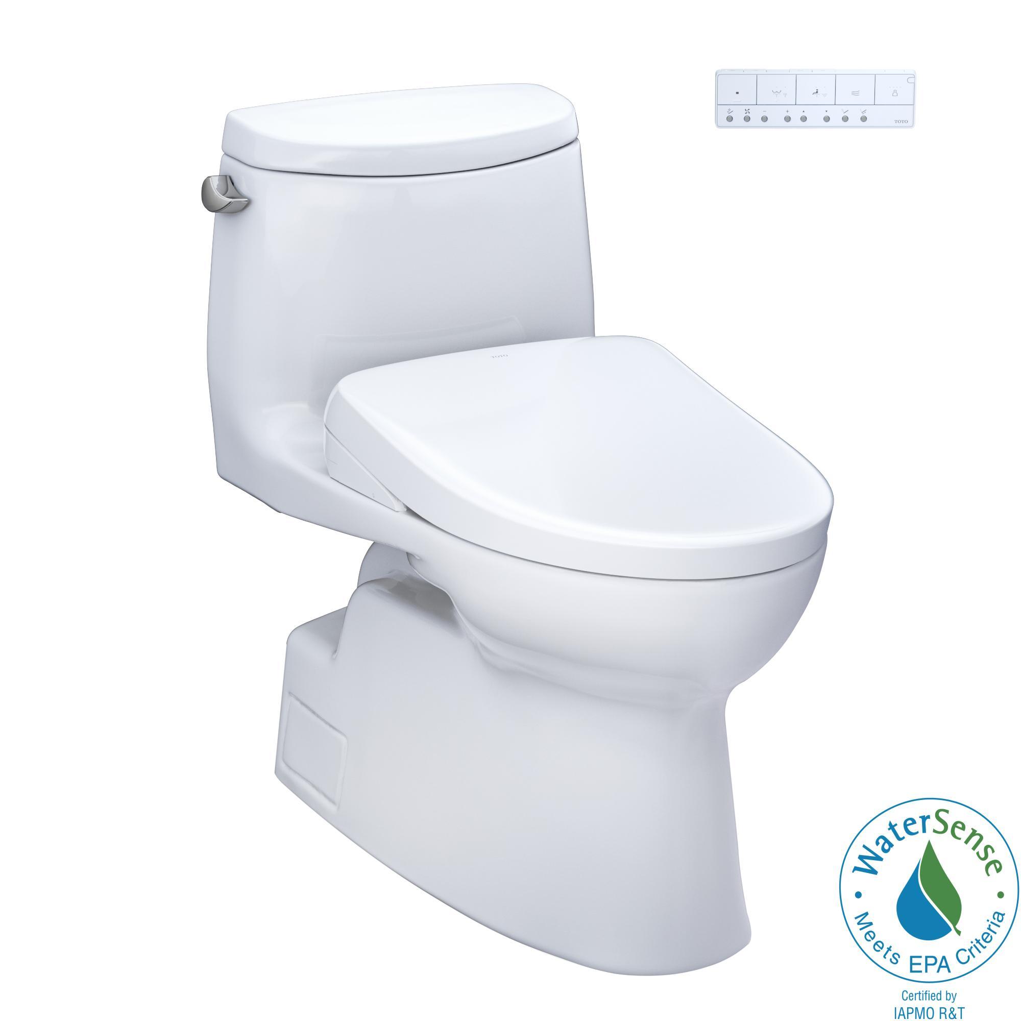 Toto® MW6144726CEFGA#01 MW6144726CEFGA 1-Piece Toilet, Carlyle® II, Elongated Bowl, 12 in Rough-In, 1.28 gpf Flush Rate, Cotton, Import