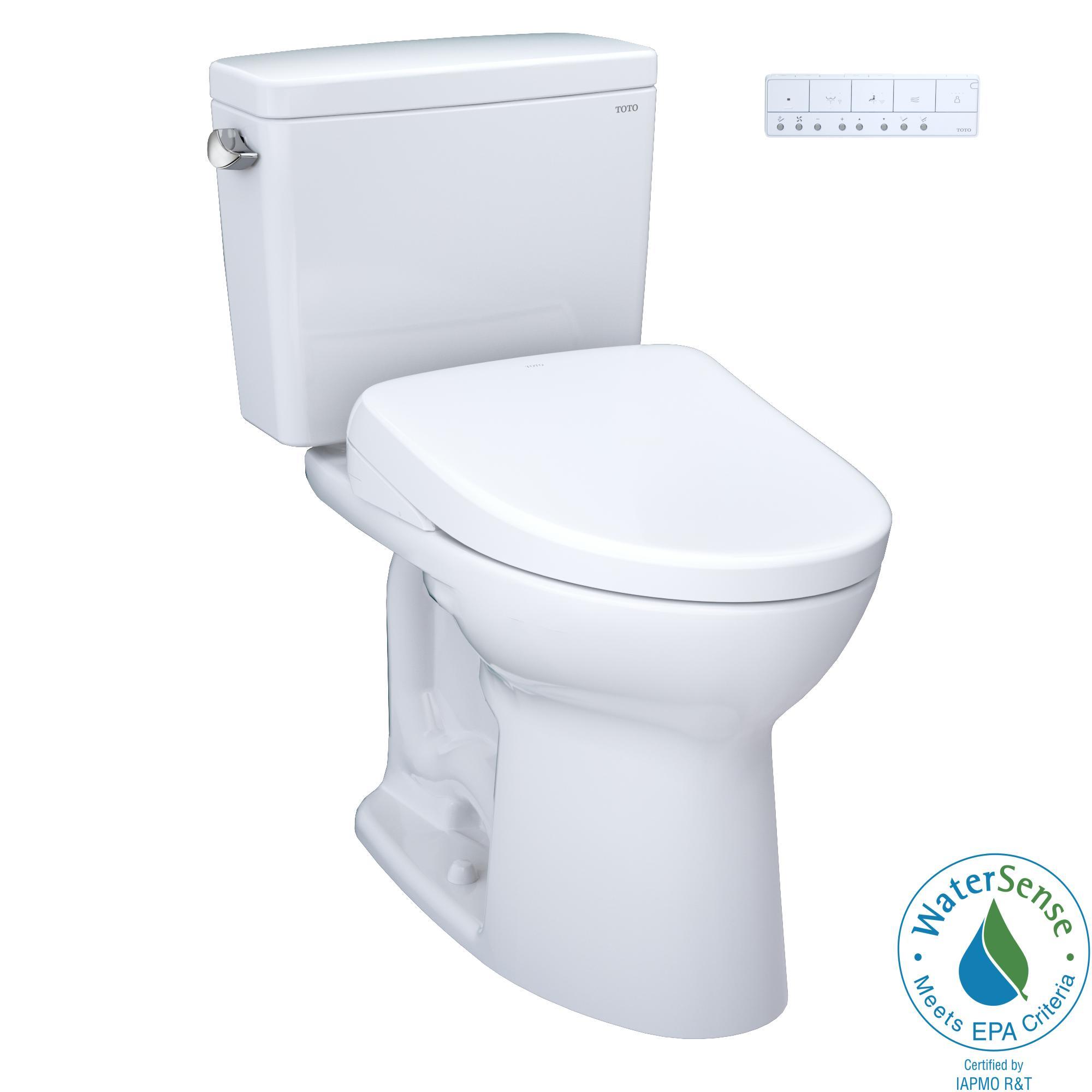 Toto® MW7764736CEFGA#01 MW7764736CEFGA 2-Piece High-Efficiency Toilet, Drake®, Elongated Bowl, 16-1/8 in H Rim, 12 in Rough-In, 1.28 gpf Flush Rate, Cotton, Import