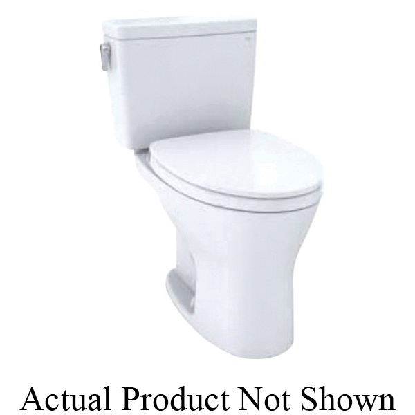 Toto® CST746CUMFRG#01 2-Piece Dual Flush Ultra High-Efficiency Close Coupled Toilet With CEFIONTECT® Ceramic Glaze, Drake® 1G®, Elongated Bowl, 16-1/8 in H Rim, 12 in Rough-In, 0.8/1 gpf, Cotton White, Import