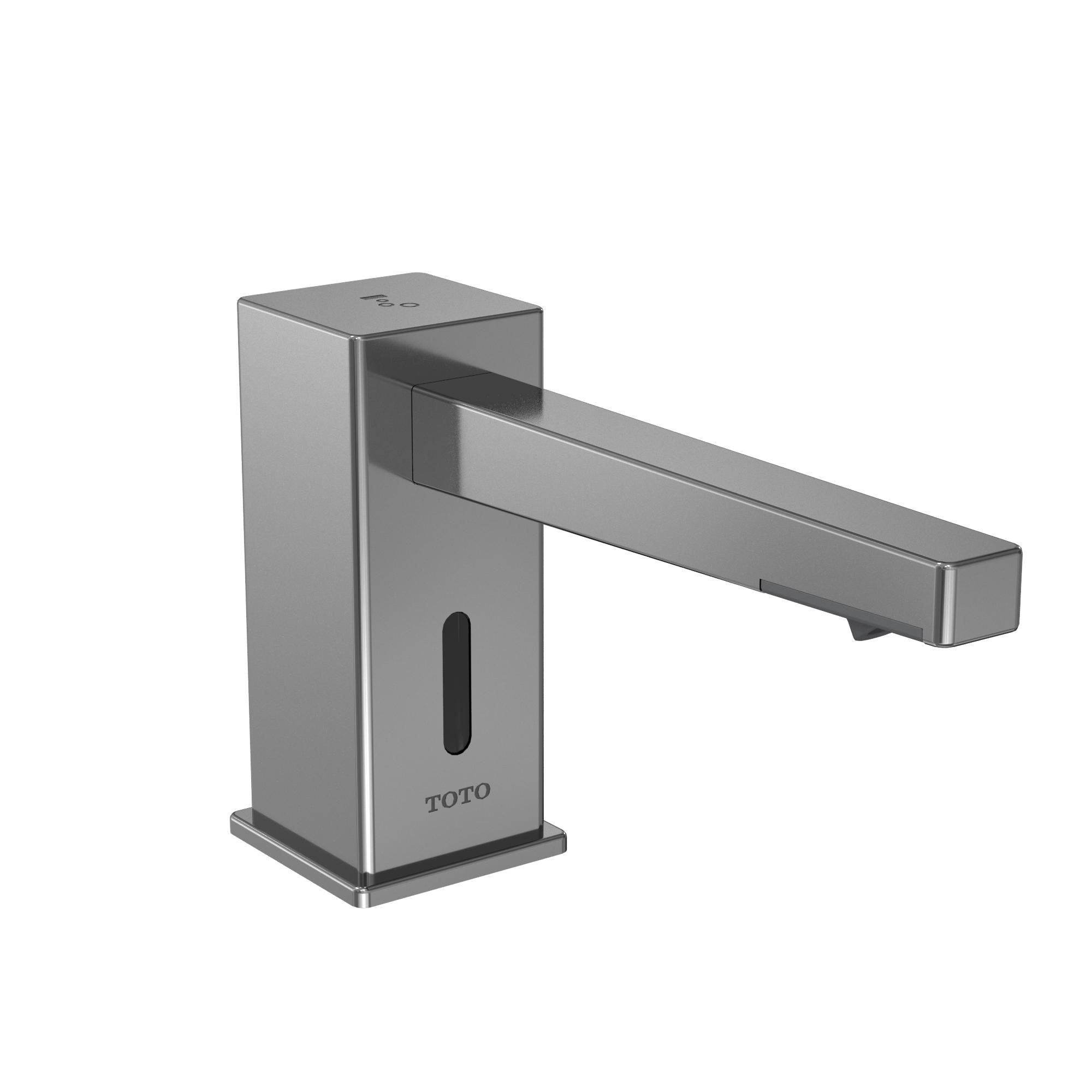Toto® TES202AE#CP Small Square Touchless Auto Foam Soap Dispenser, Polished Chrome, 0.8 gal Capacity, 5-1/2 in OAL, Deck Mount, Brass, Import, Commercial