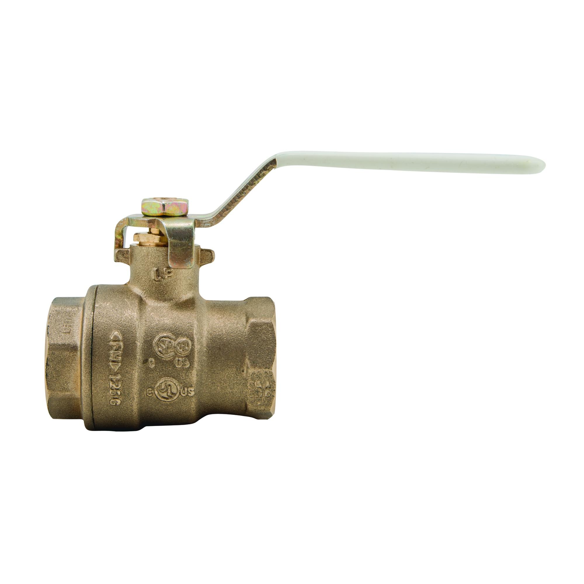 WATTS® 88005697 LFFBV-3C-M1 2-Piece Ball Valve, 2-1/2 in Nominal, FNPT End Style, Copper Silicon Alloy Body, Full Port, FKM/PTFE Softgoods, Import