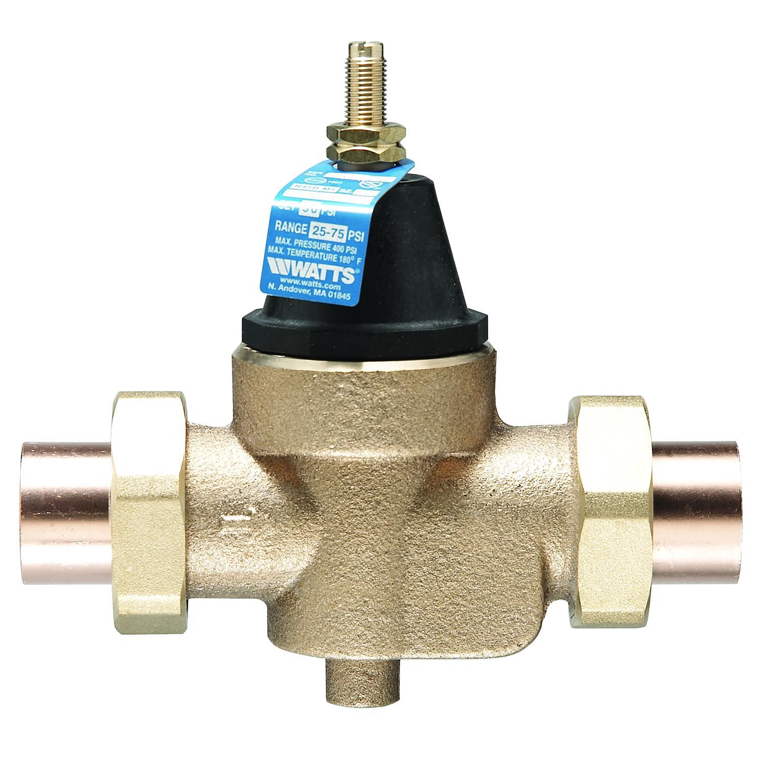 WATTS® 0125315 LFN45B-M1 Water Pressure Reducing Valve, 3/4 in Nominal, C End Style, 400 psi Pressure, Cast Copper Silicon Alloy Body, Domestic