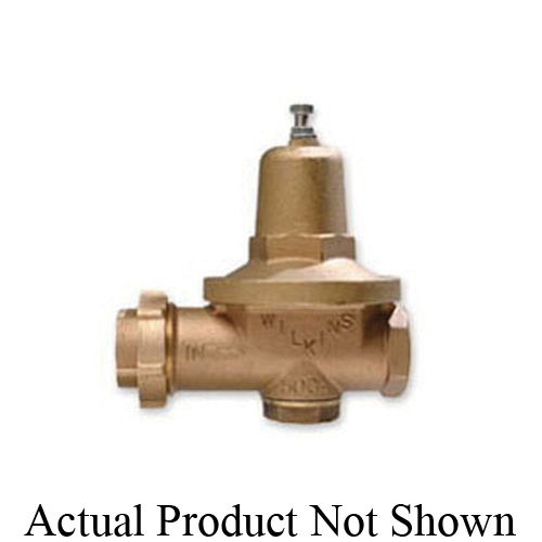 Zurn® Wilkins 1-510XL Pressure Reducing Valve With Integral By-pass Check Valve, 1 in, FNPT Union x FNPT, 300 psi, Cast Bronze Body