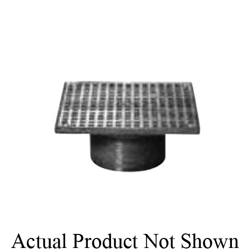 Zurn® ZN400-6S-HD Type S Light Duty Adjustable Strainer Top, Square Pattern, 13 sq-in Open Area, 3-1/2-8 NPSM