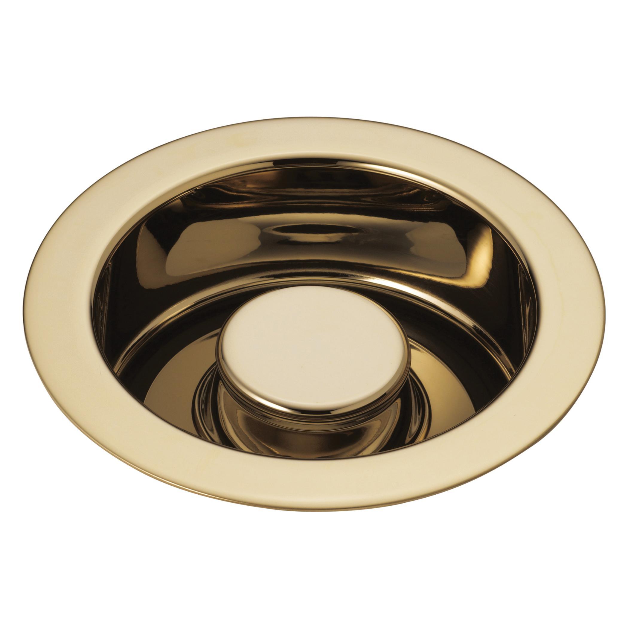 Brizo® 69070-PG Rook™ Kitchen Disposal and Flange Stopper, 4-1/2 in Nominal, 4-1/2 in OAL, Brass, Polished Gold, Import