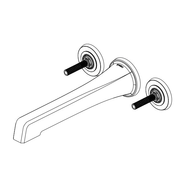Brizo® T70498-GLLHP Tub Filler, Levoir™, 11 gpm Flow Rate, 8 in Center, Luxe Gold, 2 Handles, Domestic