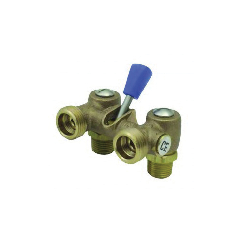Cash Acme® 16962 Non-Potable Washing Machine Shut-off Valve, 1/2 x 3/4 in Nominal, Male Thread End Style, 80 psi Pressure, Brass Body