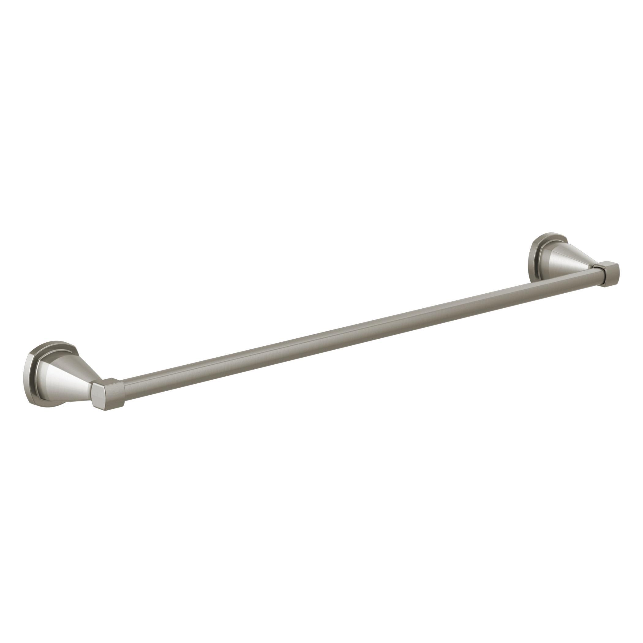 DELTA® 77624-SS Towel Bar, Stryke™, 24 in L Bar, 3-3/8 in OAD x 2-1/8 in OAH, Zinc, Import