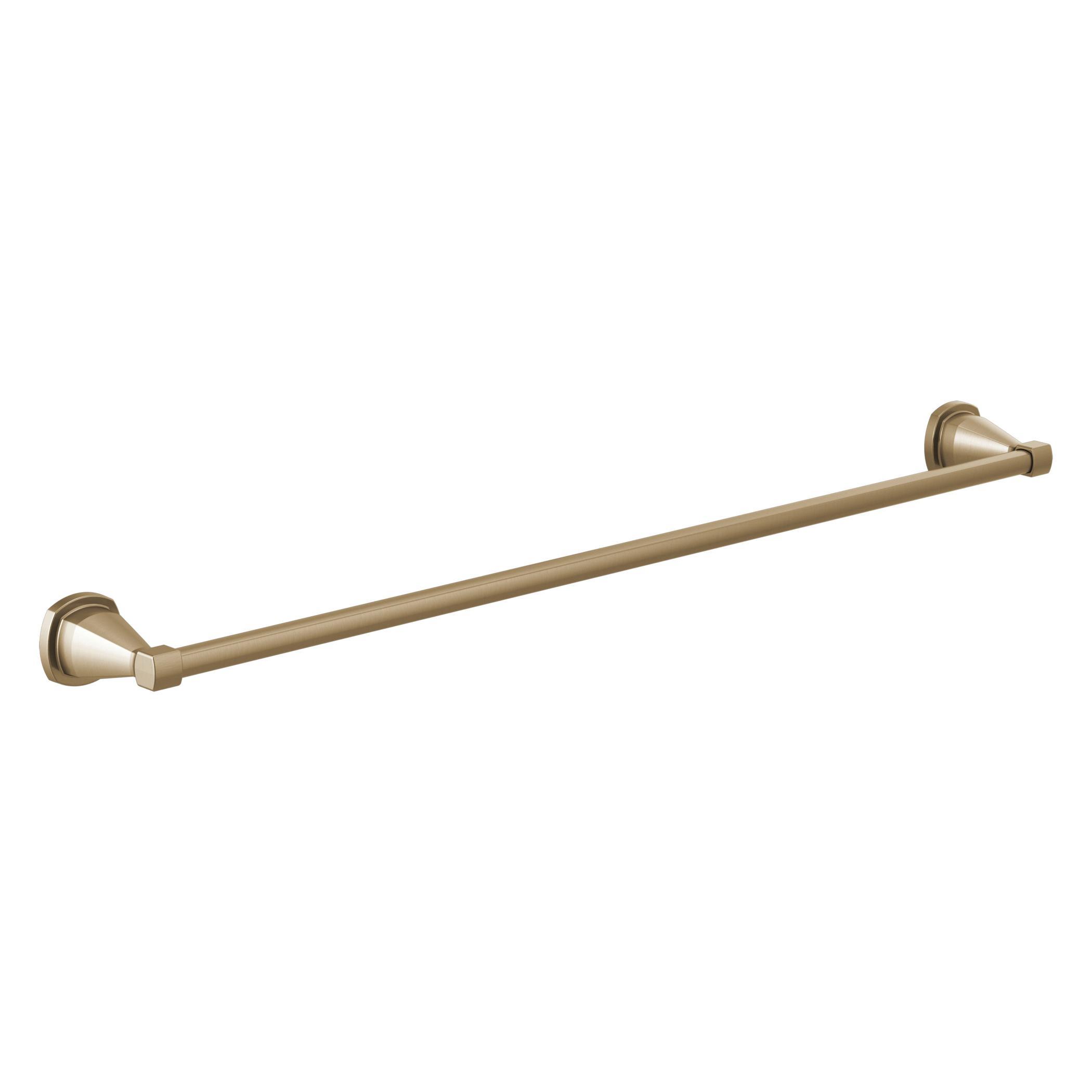DELTA® 77630-CZ Towel Bar, Stryke™, 30 in L Bar, 3-3/8 in OAD x 2-1/8 in OAH, Zinc, Brilliance® Champagne Bronze, Import