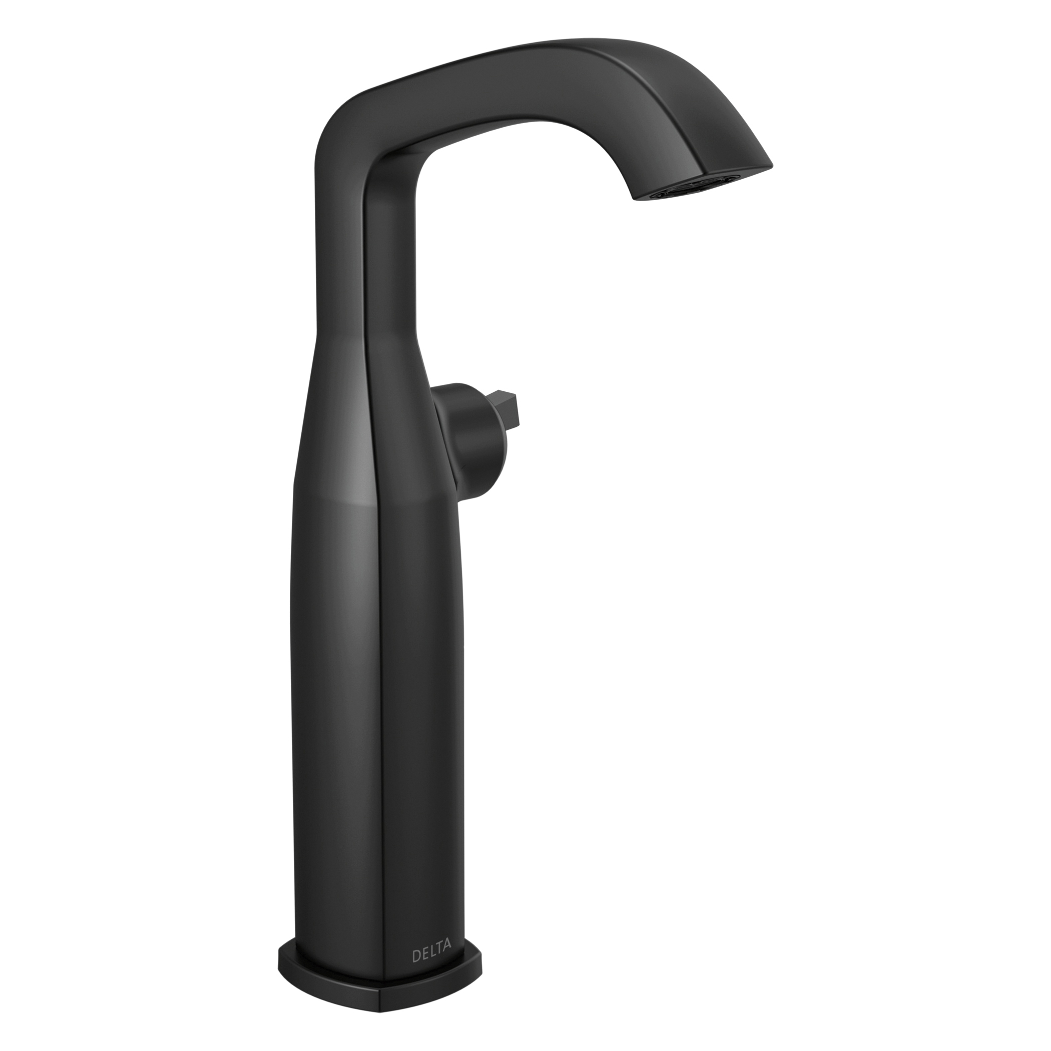 DELTA® 776-BLLHP-DST Stryke™ Vessel Bathroom Faucet, 4-13/16 in Spout, 9-13/16 in H Spout, Matte Black, Domestic