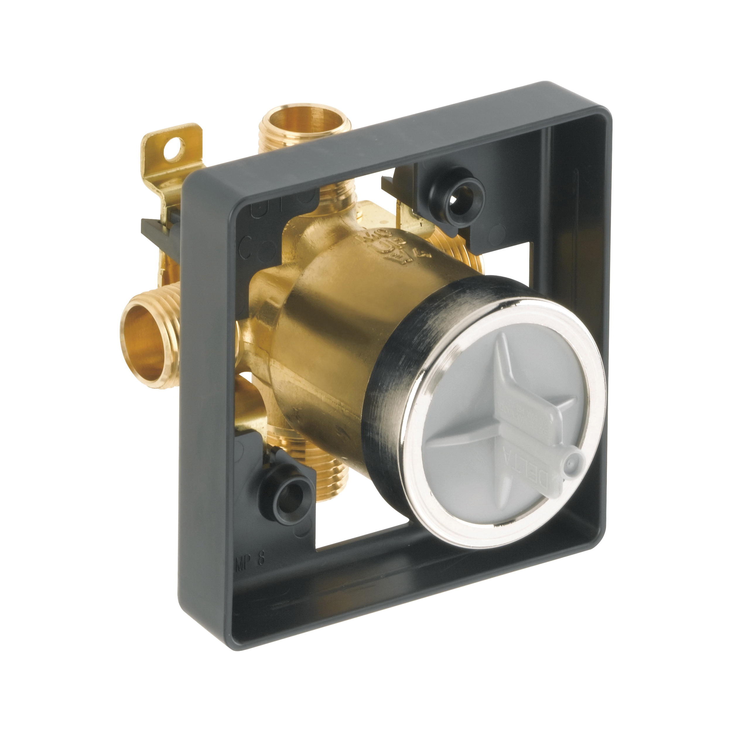 DELTA® R10000-UNWS-3 MultiChoice® Universal Tub and Shower Valve Body, 1/2 in Universal Inlet/Outlet, For Use With MultiChoice® Universal Single or Dual Function Trim, Forged Brass, Domestic