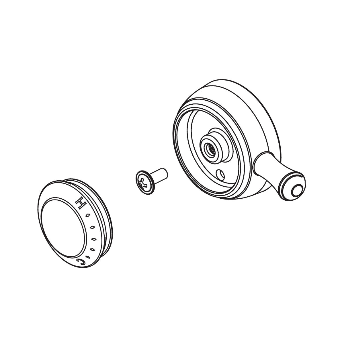 DELTA® RP72571RB 17T Cassidy Temperature Knob and Cover, For Use With Model T17T097/T17T297 and T17T497 Shower Trim, Venetian Bronze, Import