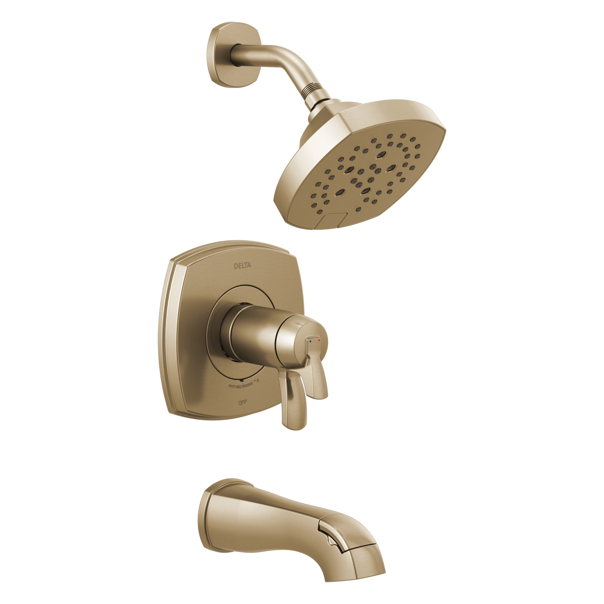 DELTA® T17T476-CZ 17T Volume Control Tub and Shower Only, 1.75 gpm Shower, Brilliance® Champagne Bronze
