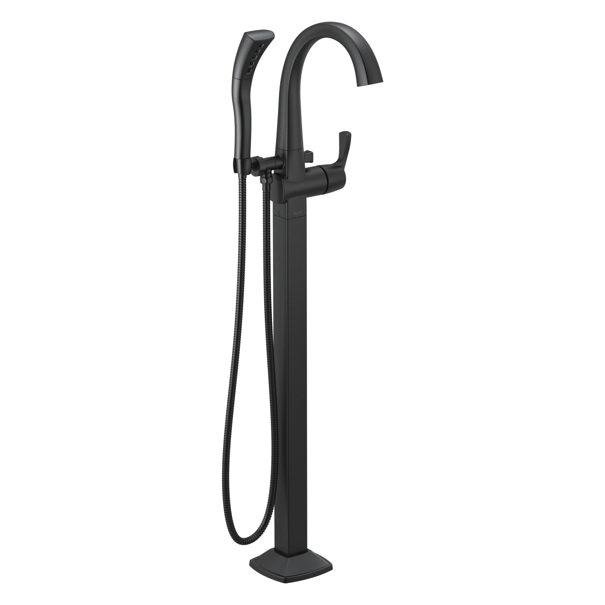 DELTA® T4777-BLFL Stryke™ Tub Filler Trim, 10 gpm at 60 psi Flow Rate, Matte Black, 1 Handle, Import
