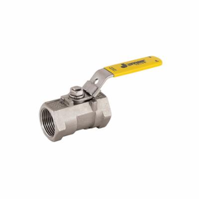 Jomar Valve® 100-905 1-Piece Ball Valve With Handle, 1 in, NPT, Stainless Steel Body, Reduced Port, PTFE Softgoods