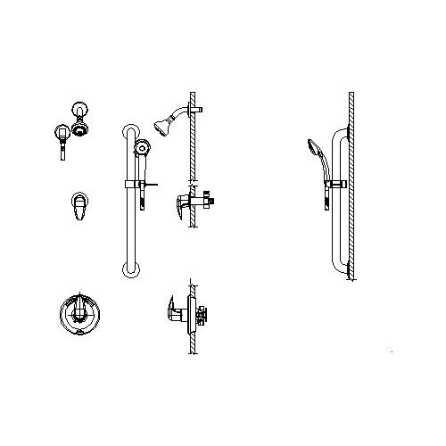DELTA® T13H332-20 Universal Shower Valve Trim, MultiChoice®, 1.5 gpm, Polished Chrome, Import