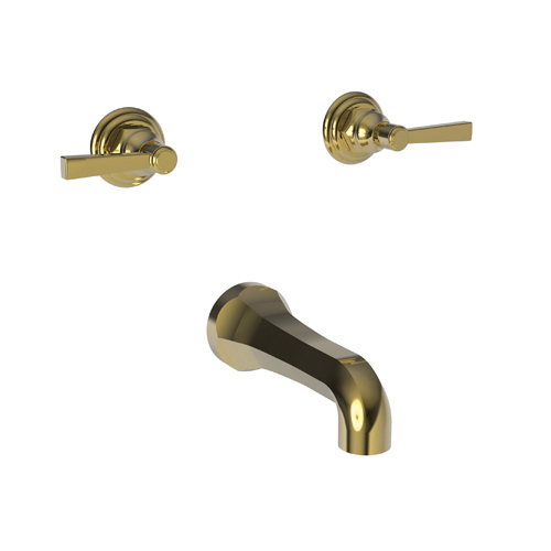 Newport Brass® 3-915/24 Model 3-915 Astor Wall Mount Tub Faucet, 7-7/8 in Center, PVD Polished Gold, 2 Handles