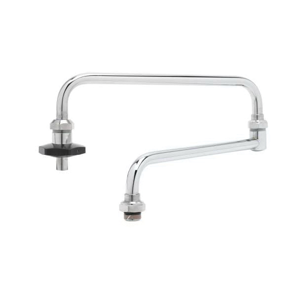 T & S 002872-40 Double Joint Swing Nozzle Assembly, 24 in, For Use With Any Standard Swivel Outlet Faucet, 13.2 gpm, Brass, Polished Chrome