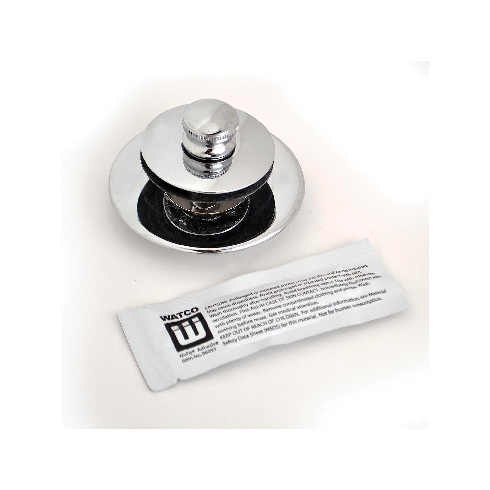 Watco® NuFit® 48300-CP Lift and Turn Tub Closure, Brass, Polished Chrome