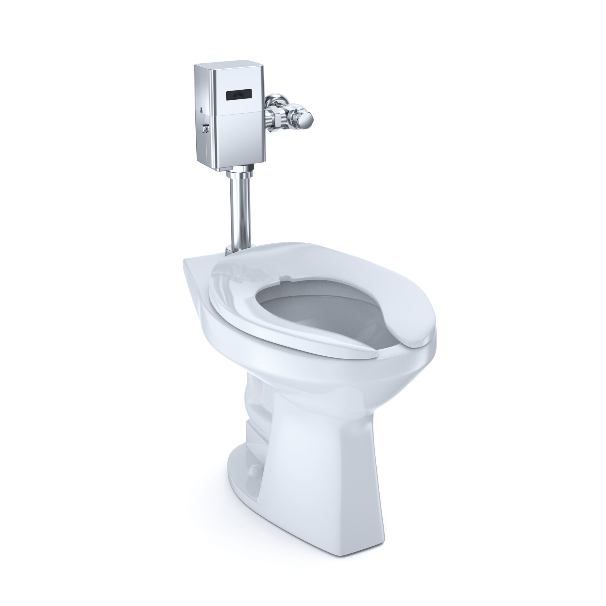 Toto® TET1UA32#CP Ultra-High-Efficiency Exposed Toilet Flushometer Valve, EcoPower® Self-Powered Hydroelectric, 1 gpf Flush Rate, 1 in NPT Inlet, 1-1/2 in Spud, 35 to 125 psi Pressure, Polished Chrome, Import