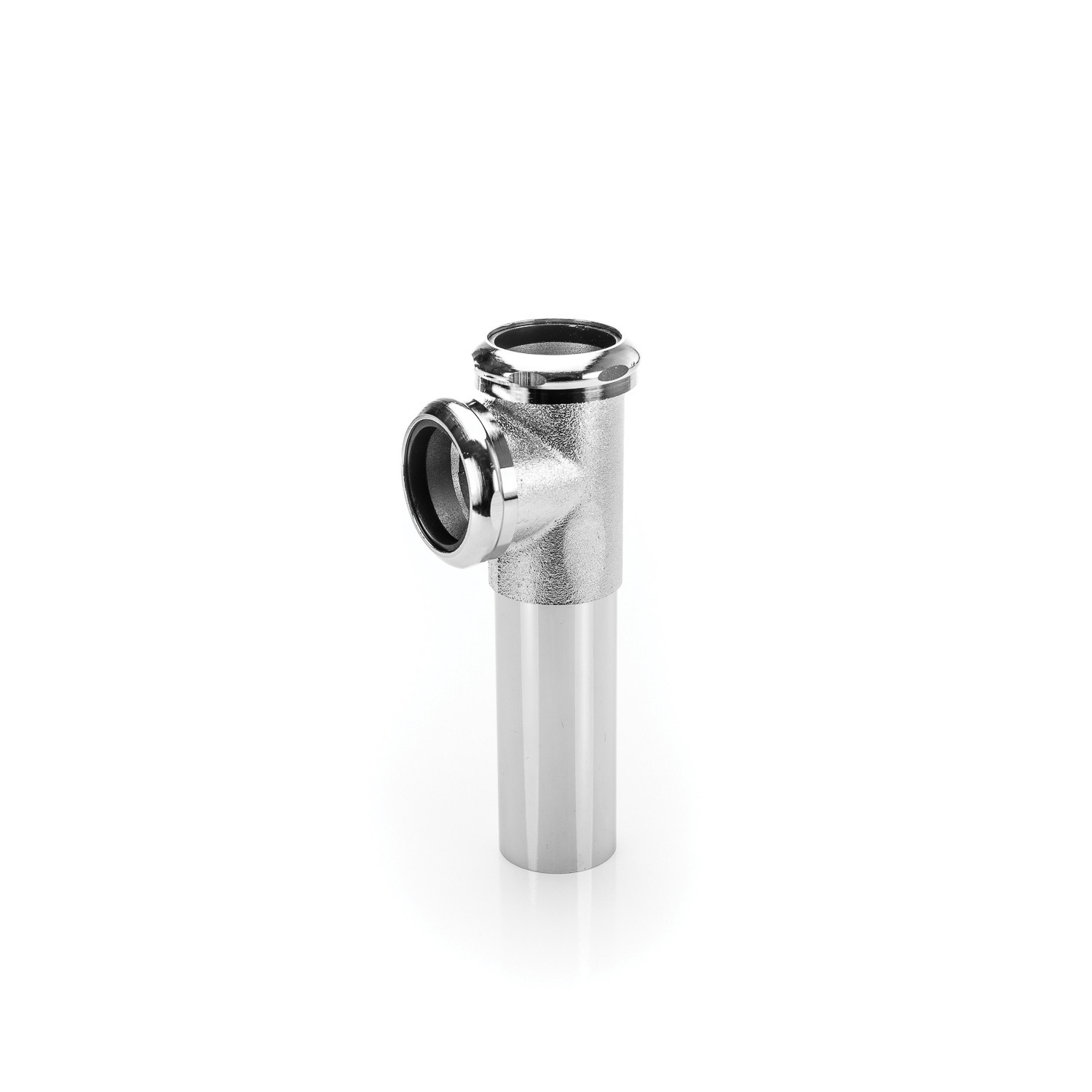 PASCO 34314 End Outlet Tubular Cast Tee With Tailpiece, 1-1/2 in Nominal, Brass, Polished Chrome