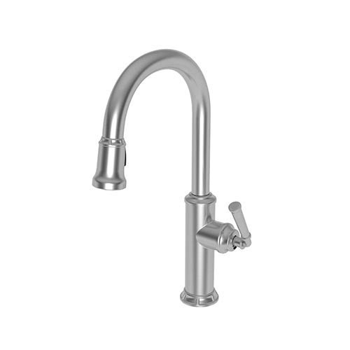 Newport Brass® 3210-5103/20 Model 3210-5103 Pull-Down Kitchen Faucet, Gavin, 1.8 gpm, PVD Stainless Steel, 1 Handles, 1 Faucet Holes, Function: Traditional