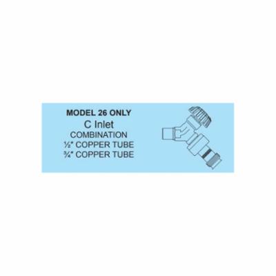 Woodford® 26C-MH Model 26 Backflow Protected Wall Faucet, 1/2 or 3/4 in, Combination Copper Tube, 125 psi, Domestic