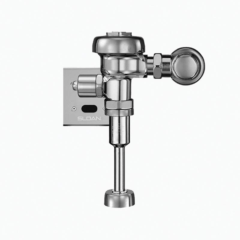 Sloan® 3772620 186 ESS Single-Flush Sensor Exposed Flushometer, Optima®, Hardwired, 0.5 gpf Flush Rate, 3/4 in IPS Inlet, 3/4 in Spud, 15 to 80 psi Pressure, Polished Chrome, Domestic