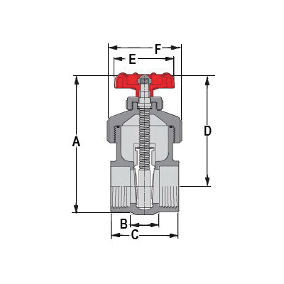 Spears® 2021-020 Gate Valve, 2 in Nominal, FNPT End Style, PVC Body, Handwheel Actuator, Domestic