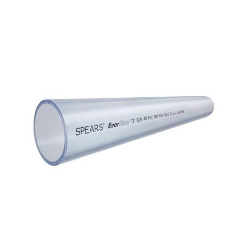 Spears® PL400-060UVR-10 Ultra Violet Resistant Pipe, 6 in, SCH 40/STD, Plain, PVC, 10 ft L, Domestic