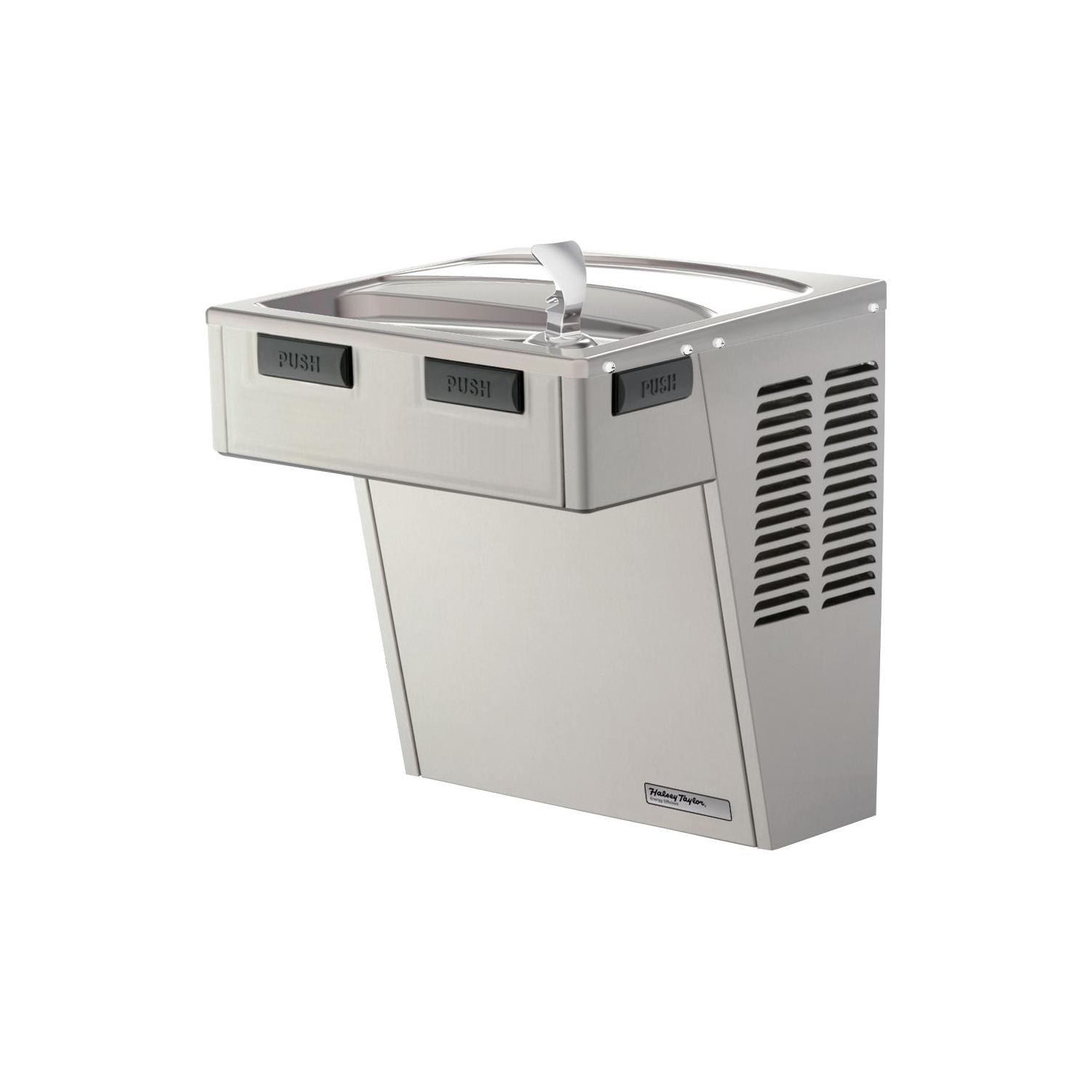 Halsey Taylor® HAC8SS-NF Non-Filtered Water Cooler, Mechanical Front and Side Bubbler Push Bar Operation, 1 Stations, Domestic