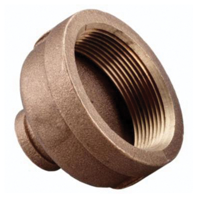 Merit Brass NL112-6432 Pipe Reducer Coupling, 4 x 2 in Nominal, FNPT End Style, 125 lb, Brass, Rough, Domestic