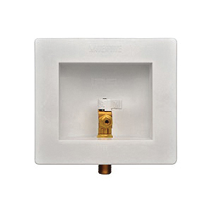 Water-Tite 87968 Ice Maker Outlet Box With Quarter Turn Valve, Plastic, Domestic