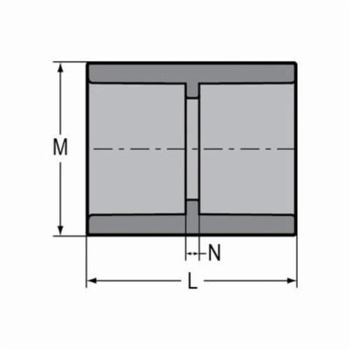 Spears® 829-100C Standard Coupling, 10 in Nominal, Socket End Style, SCH 80/XH, CPVC, Domestic