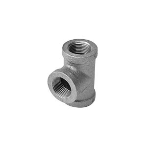 Ward Mfg 6.NMT Straight Tee, 6 in, NPS, 150 lb, Malleable Iron, Galvanized, Domestic