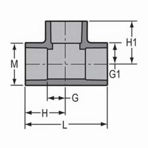 Spears® 801-100C Standard Tee, 10 in, Socket, SCH 80/XH, CPVC, Domestic