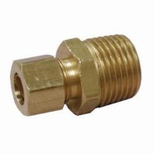 Jones Stephens™ PlumBest™ LTConnections™ C74065LF Style 68 Tube Union, 3/8 in Nominal, Compression x MNPT End Style, Brass