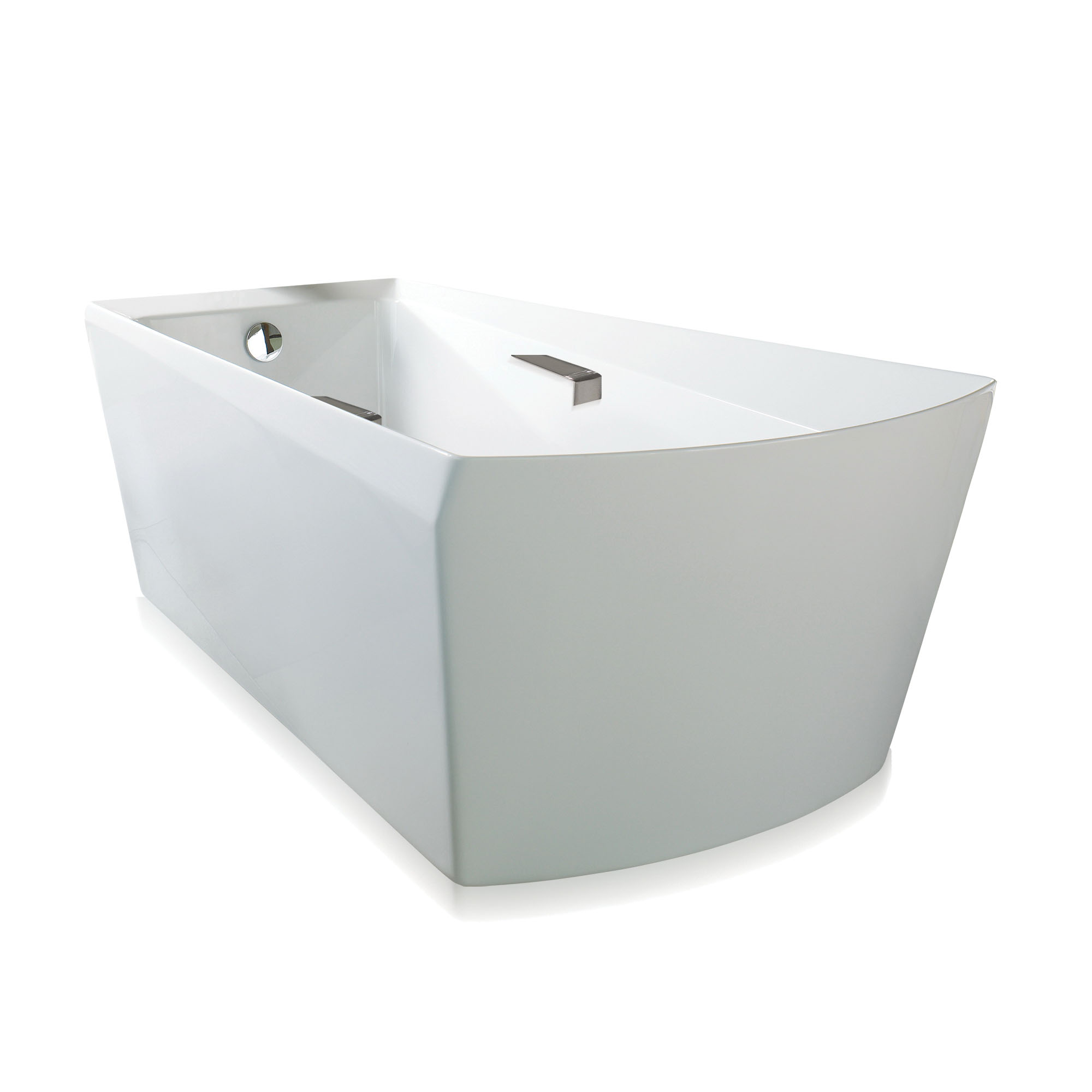 Toto® ABF964N#01DBN Soiree® Modern Bathtub With Brushed Nickel Grab Bar, Soiree®, Soaking Hydrotherapy, Rectangle Shape, 72-3/8 in L x 39-1/2 in W, Right Drain, Cotton White, Domestic
