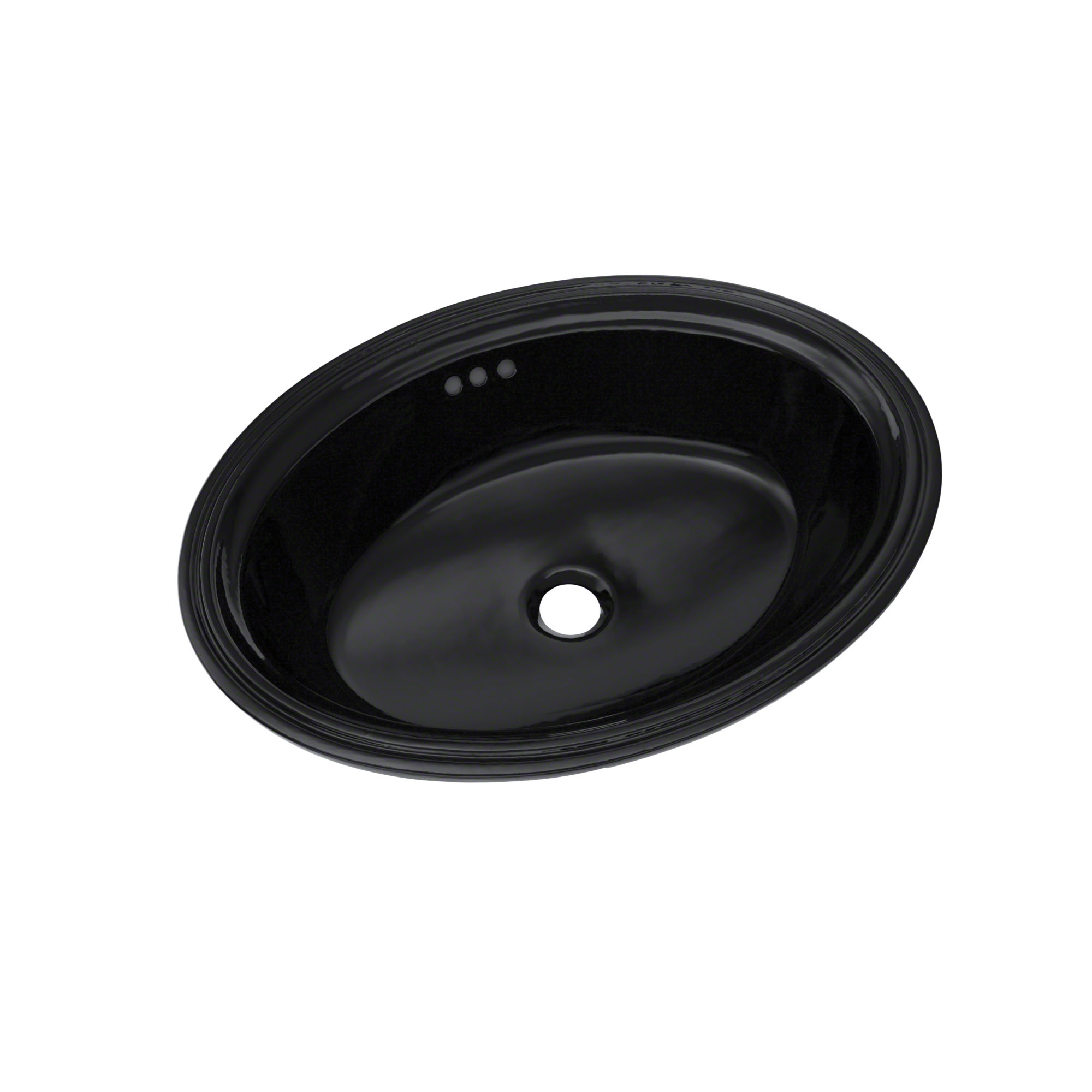 Toto® LT641#51 Dartmouth® Traditional Lavatory Sink With Front/Rear Overflow, Dartmouth®, Oval Shape, 21-1/4 in W x 16-1/4 in D x 7-1/8 in H, Undercounter/Wall Mount, Vitreous China, Ebony, Domestic